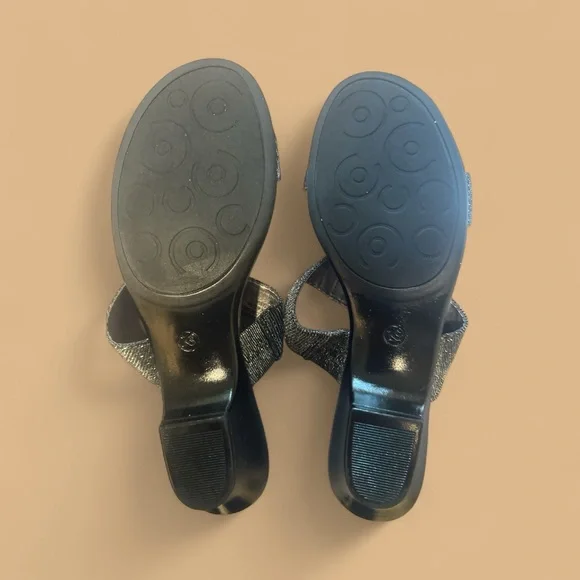 Karen Scott Black Sparkle Sandals - Picture 3 of 3